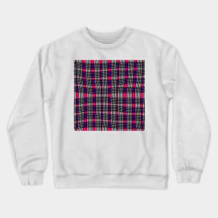 Plaid Pattern Crewneck Sweatshirt